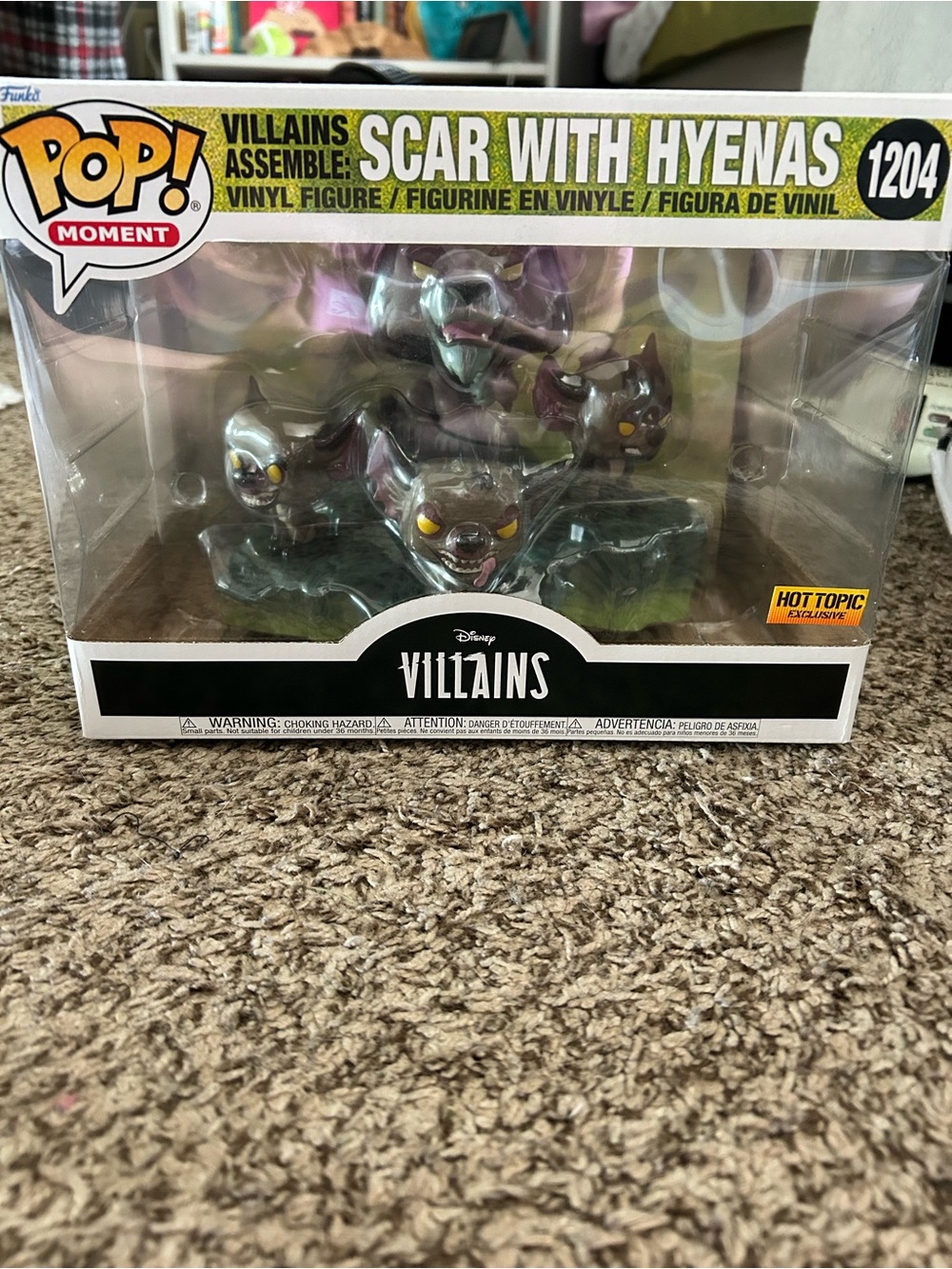 Funko Scar with Hyenas Vinyl Figure - Brown, Yellow, Purple Accents